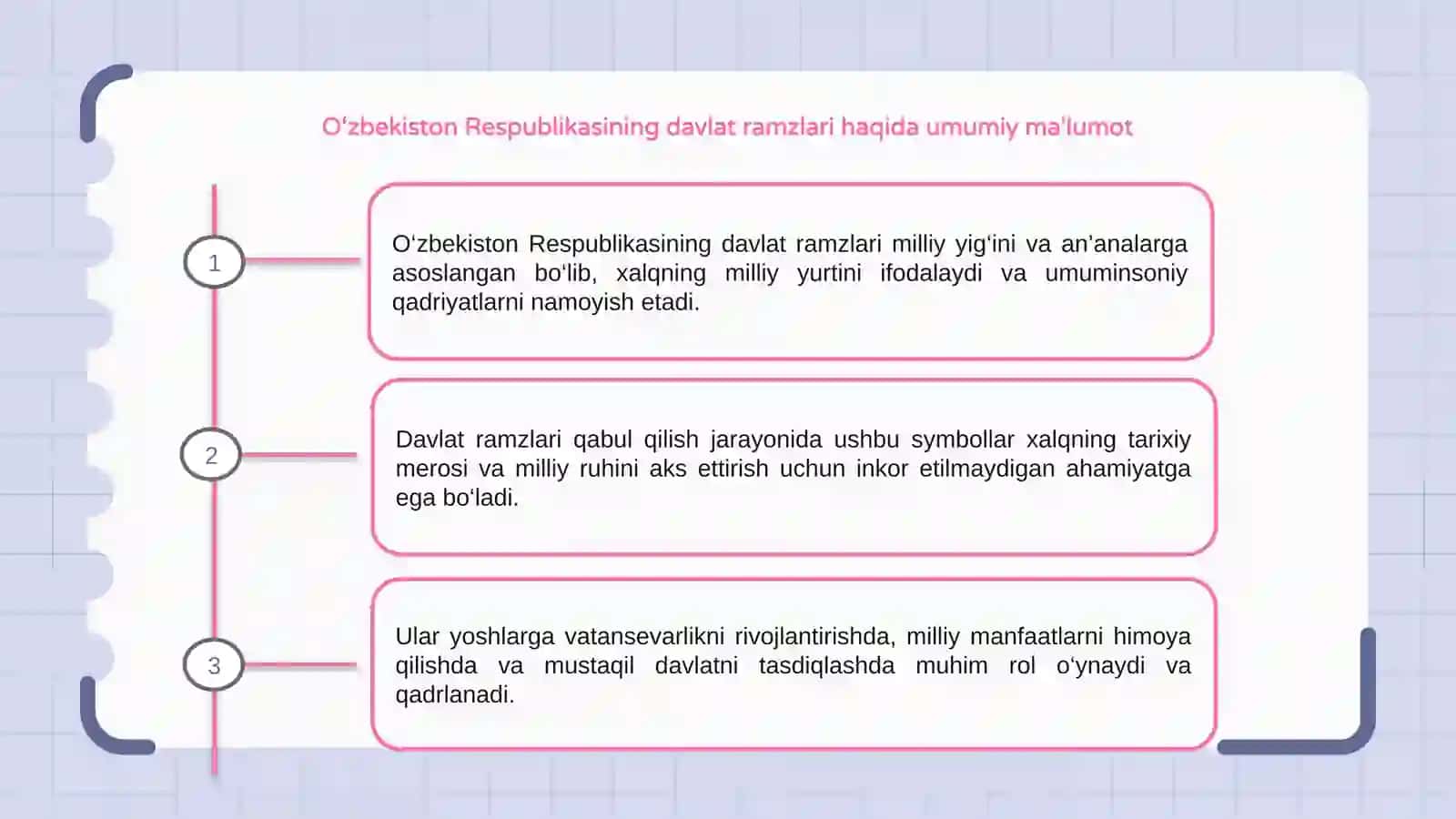 O‘zbekiston Respublikasining davlat ramzlari va ularni qabul qilinishi 3