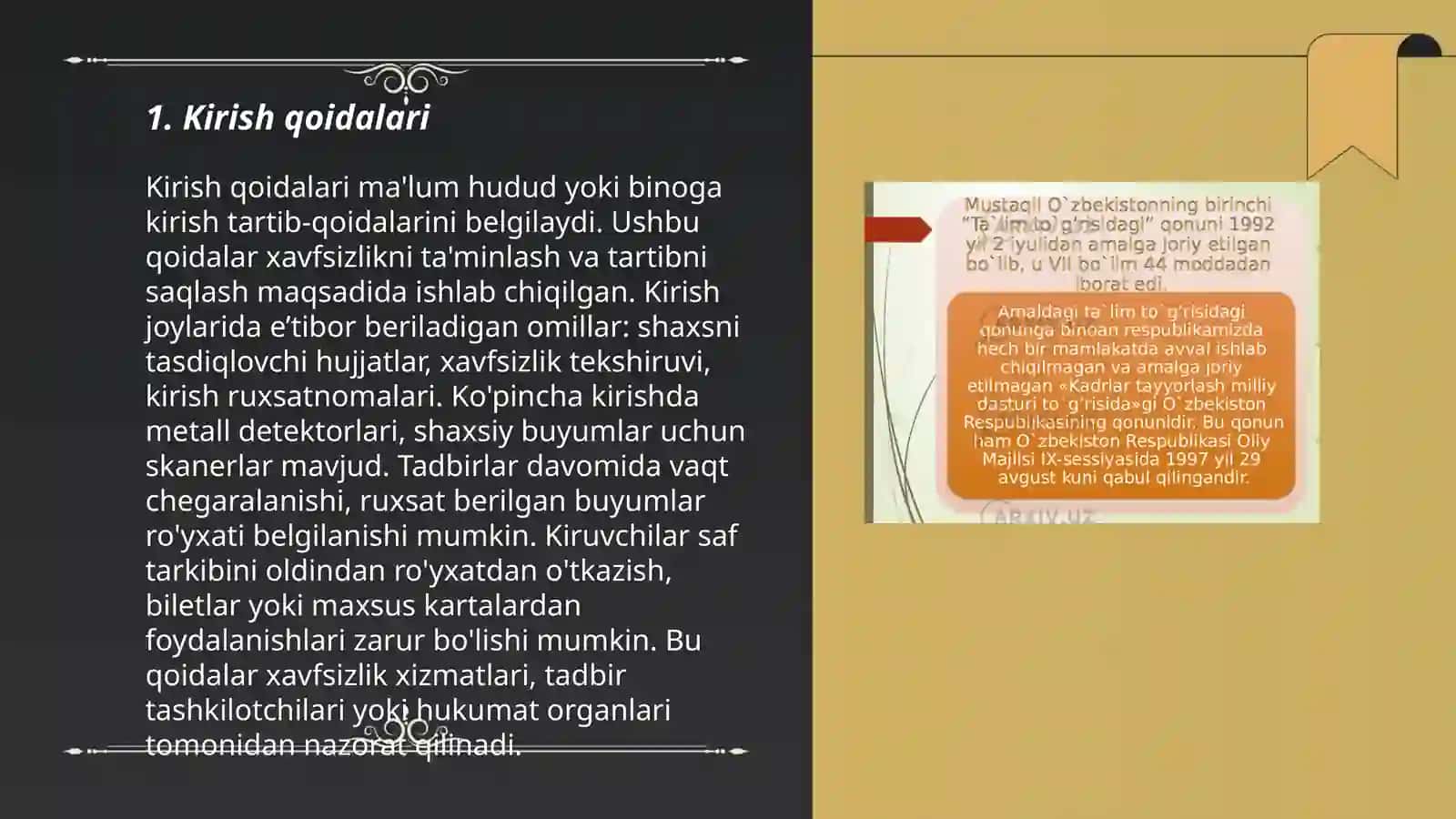O'zbekiston Respublikasining Qonuni. Aholining sanitariya epidemiologik osoyishtaligi to'g'risida. 2015-yil 6-avgust 3