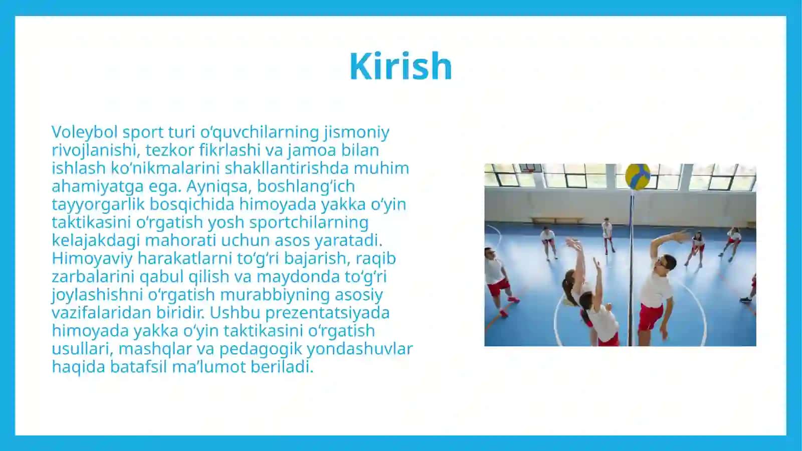 Boshlang'ich tayyorgarlik bosqichida himoyada yakka oʻyin taktikasini o'rgatish usullari haqida bilim doirasini shakllantirish 3