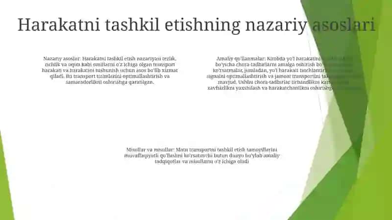 Yo‘L Harakatini Tashkil Etishning Uslubiy Asoslari Va Amaliy Tadbirlari 3