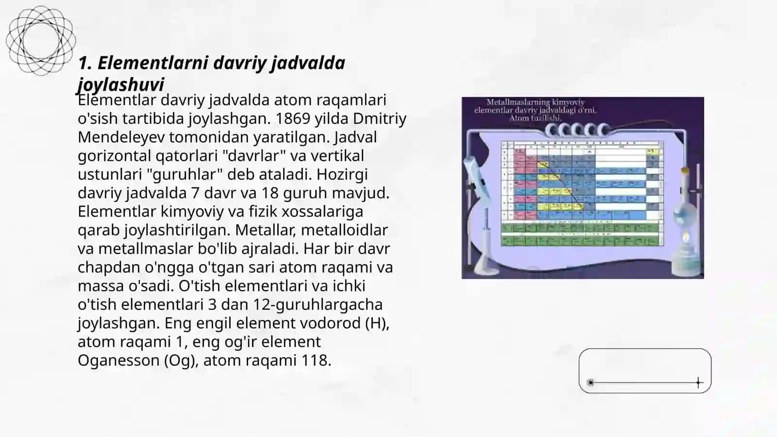 Elementlar Oilalari va Atomlari 3