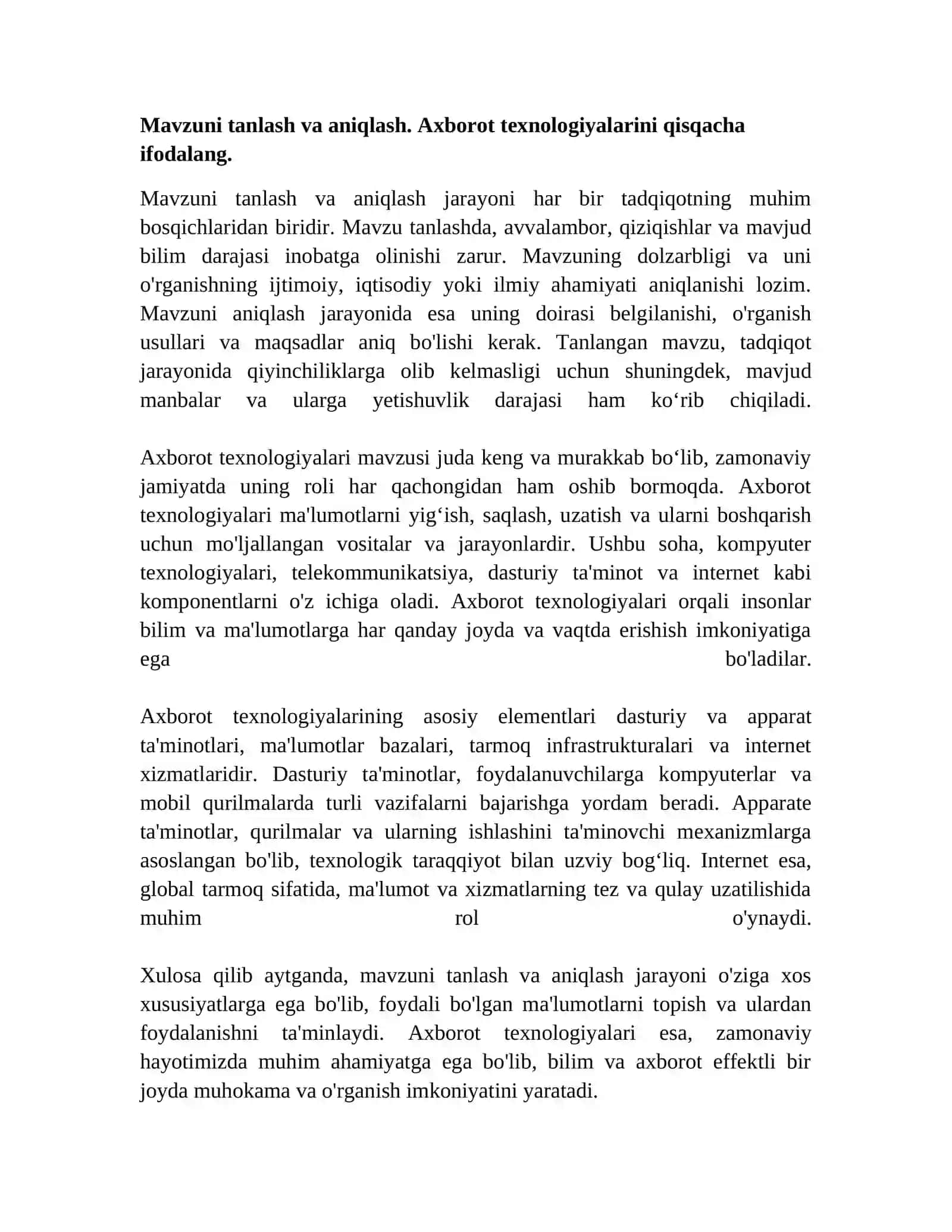 Axborot texnologiyalar asoslari. Axborot haqida tushuncha 3