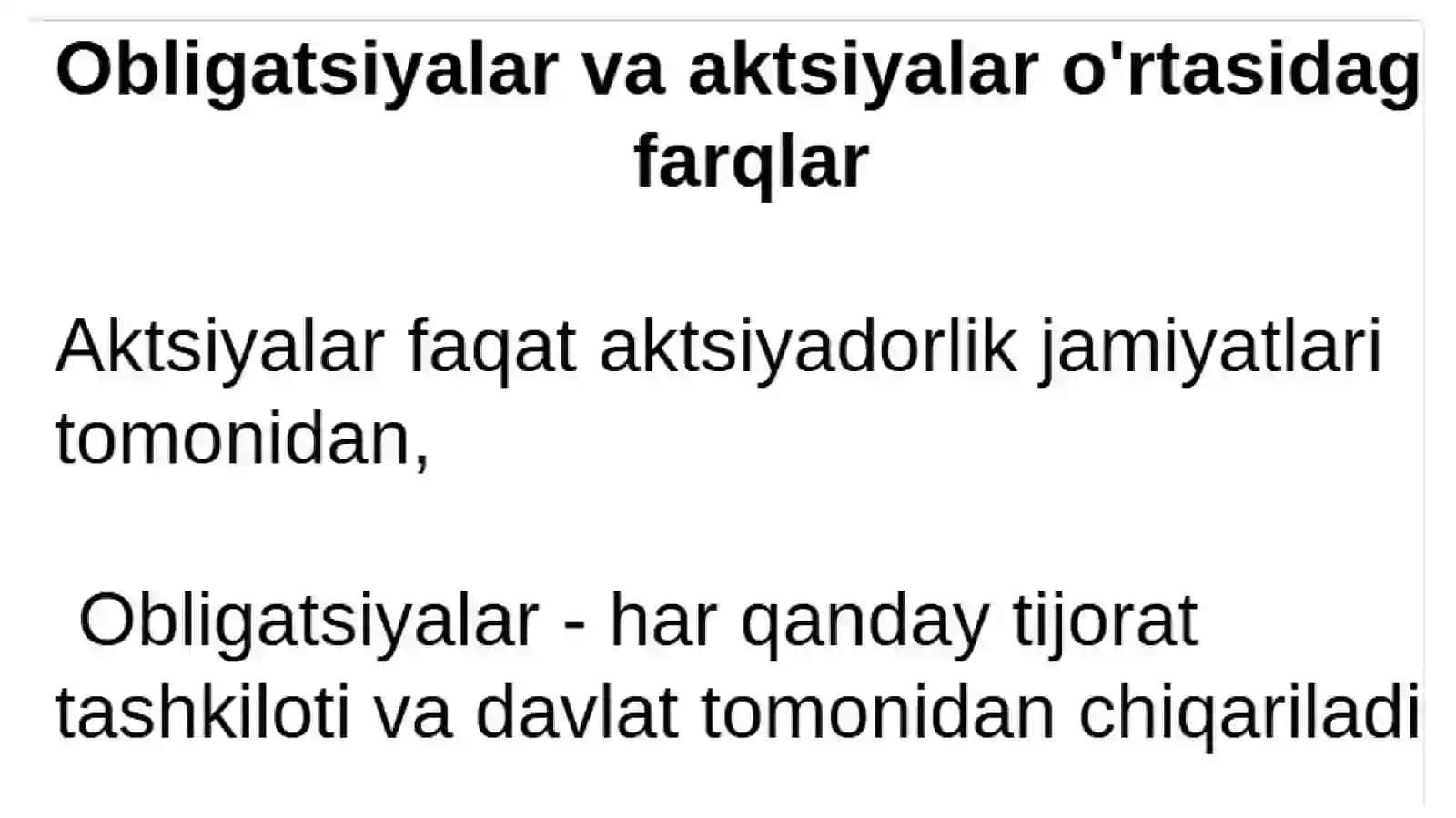 Obligatsiyalarni baholash va ularning o‘ziga xos 3