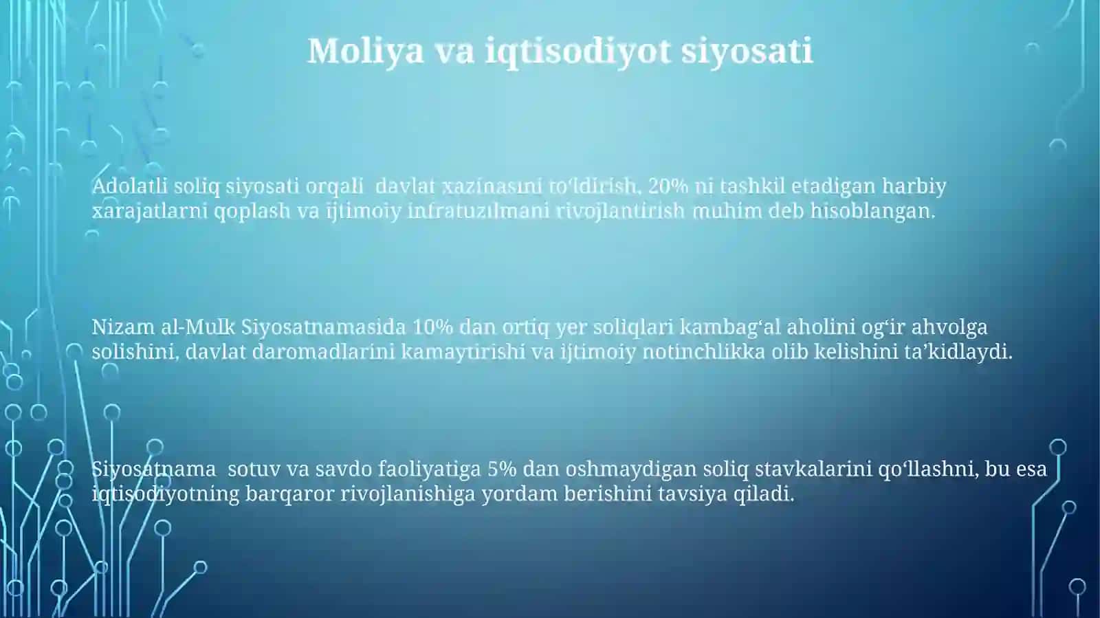 Nizom ul-Mulkning Siyosatnomasidagi Jamiyatni Boshqarish G'oyalari 3