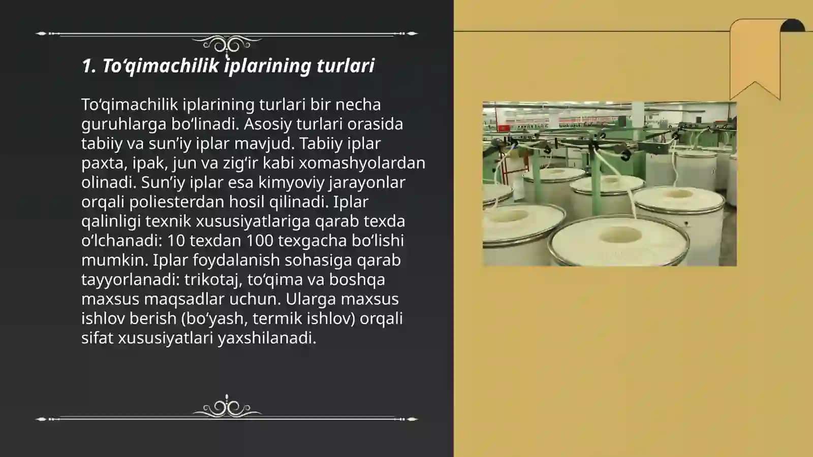 To‘qimachilik va tikuvchilik iplarining xususiyatlarni aniqlashni o‘rganish 3