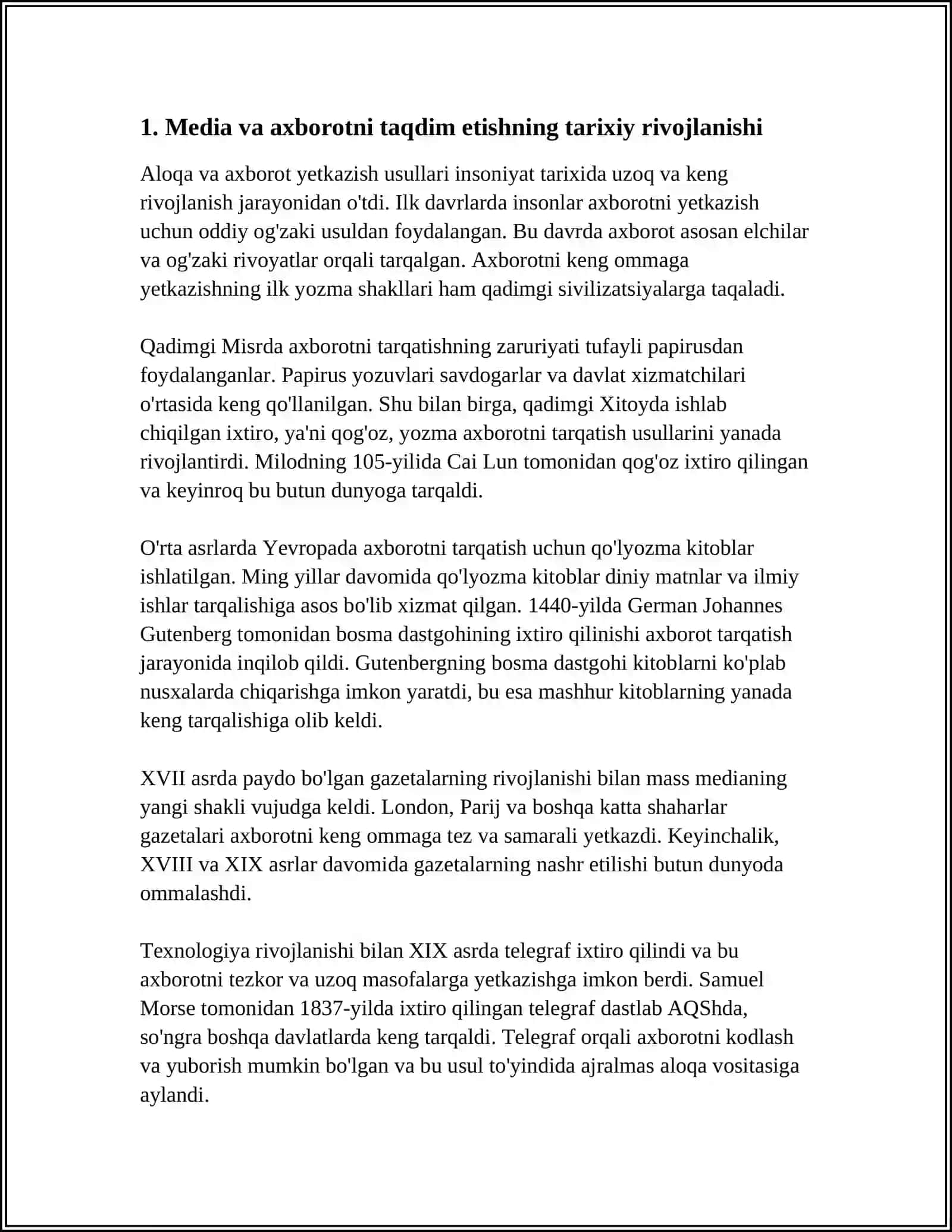 MEDIA MAKONIDA AXBOROTNI TAQDIM ETISH 3
