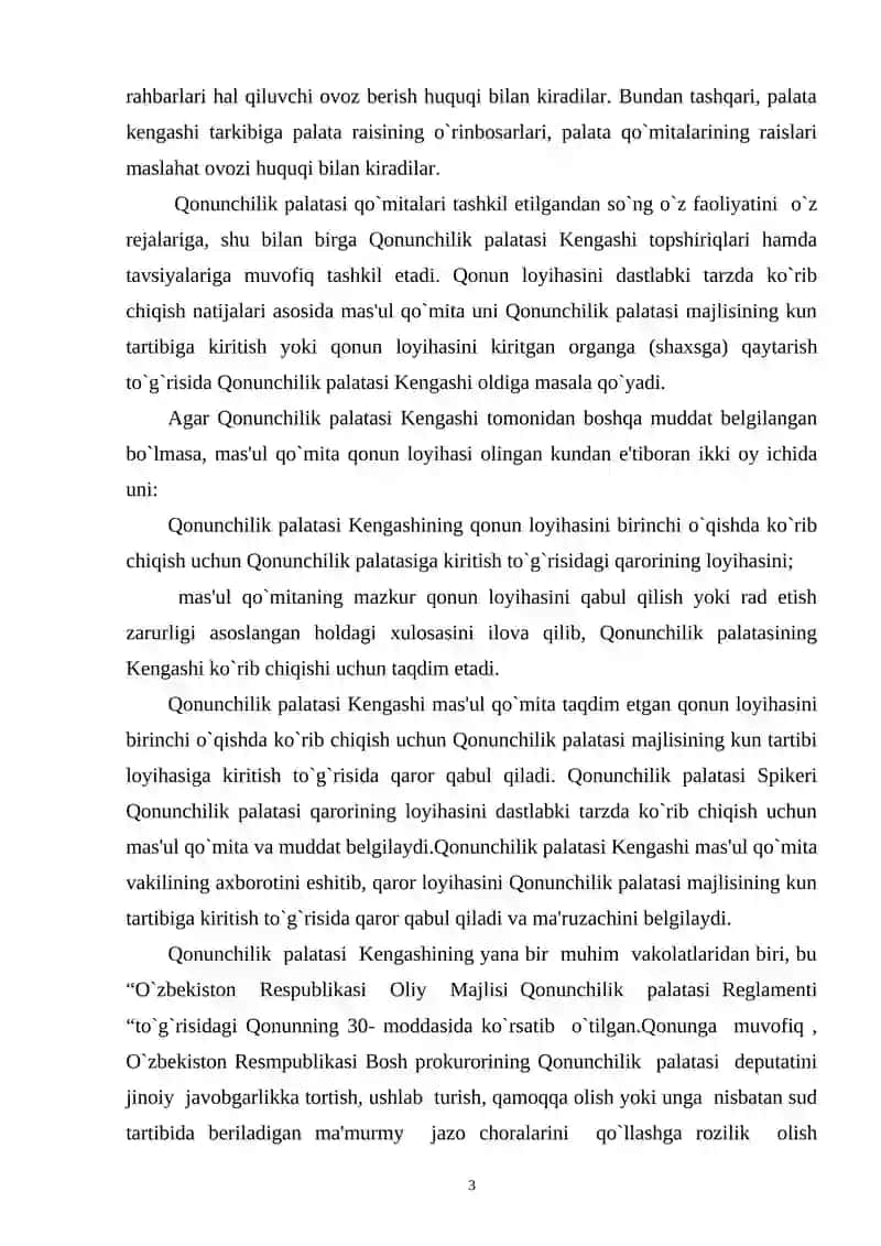 Oliy Majlis Qonunchilik palatasi va Senat tarkibiy tuzilmalari 3