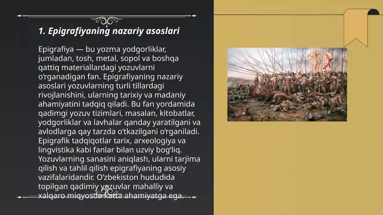 Epigrafiya va uning tarixiy ahamiyati, maqsadi va vazifalari 3