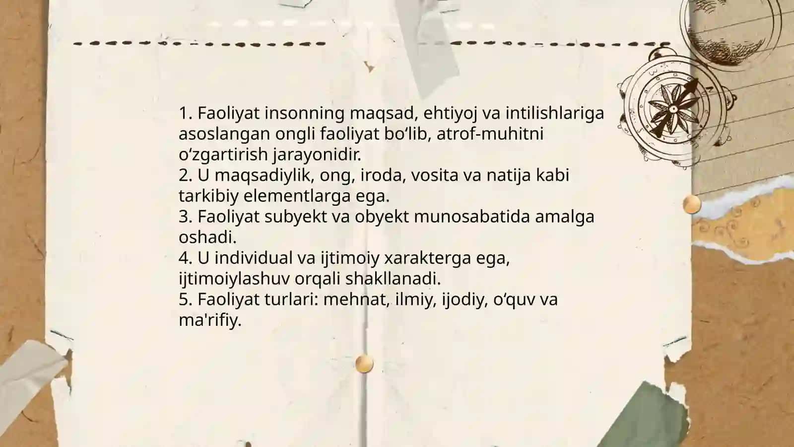 Faoliyat haqida tushuncha 3