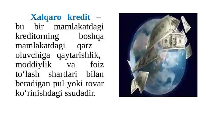 Xalqaro kredit va hisob-kitoblarni tartibga solinishi 3