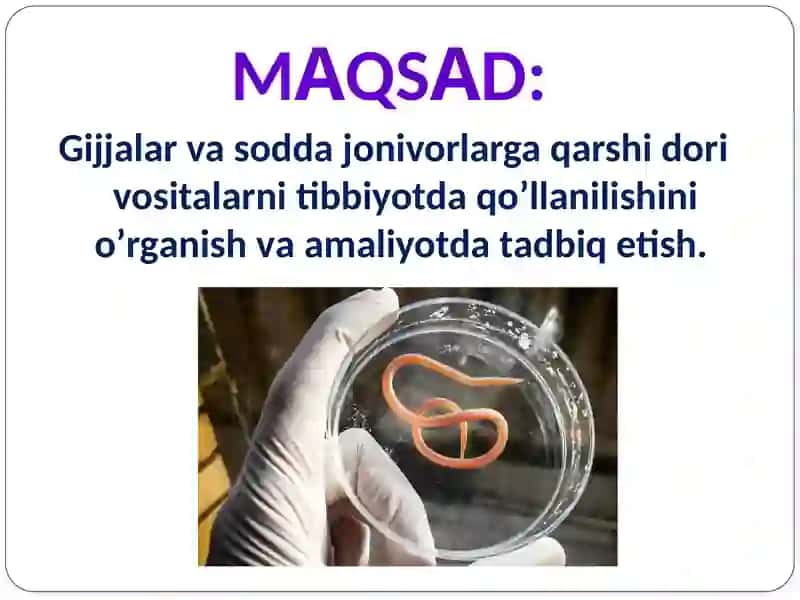 Gijjalarga qarshi taʼsir etuvchi dorilar vositalari 3