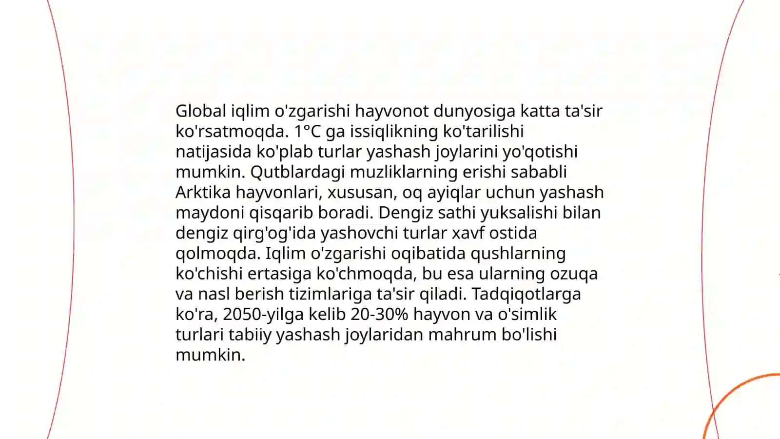 Hayvonot dunyosiga ta’sir qiluvchi tabiiy va antropogen omillar va uning oqibatlarini o‘rganish 3