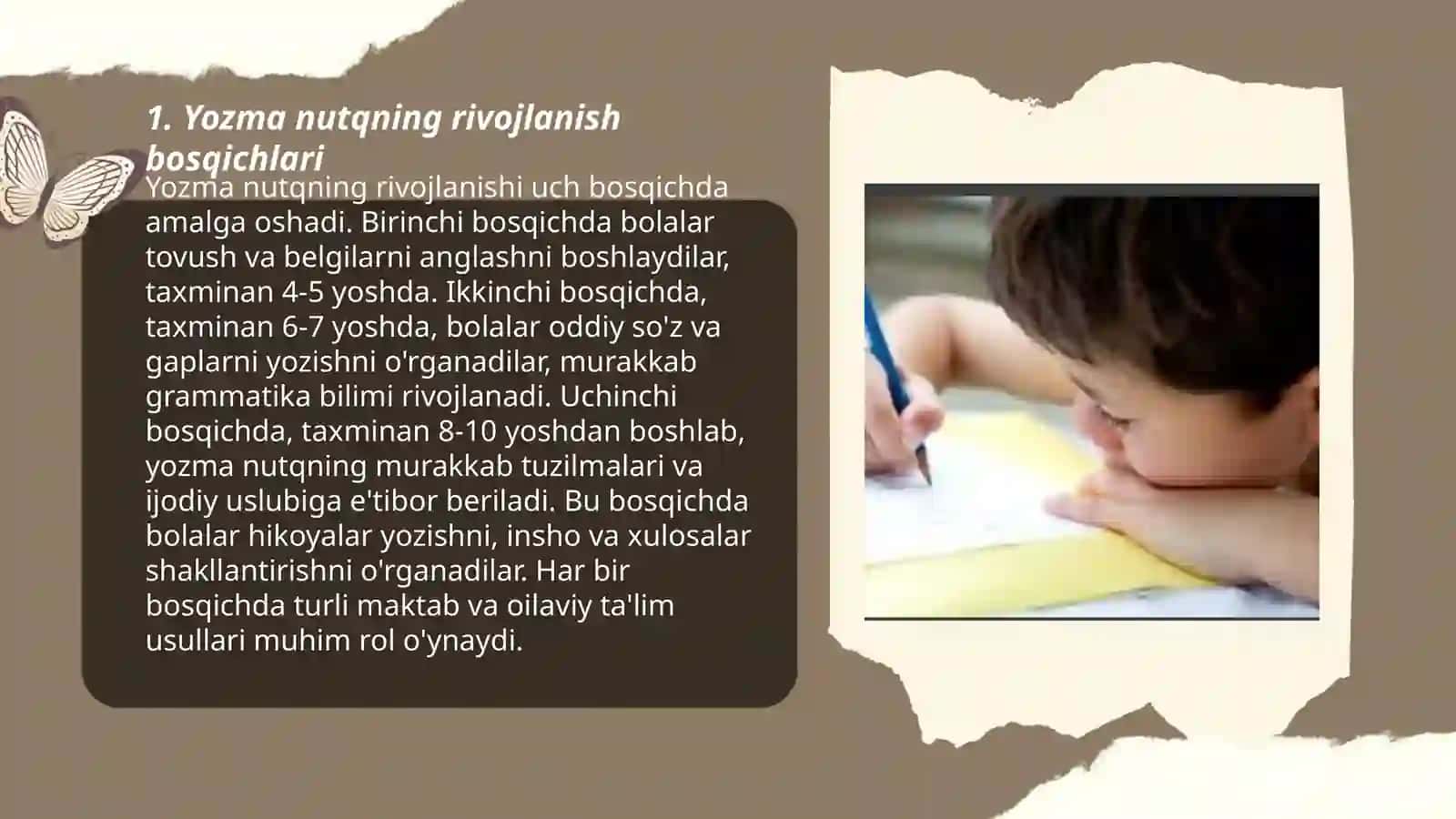 Yozma nutq buzilishlarini oldini olishga oid korreksion ishlar 3