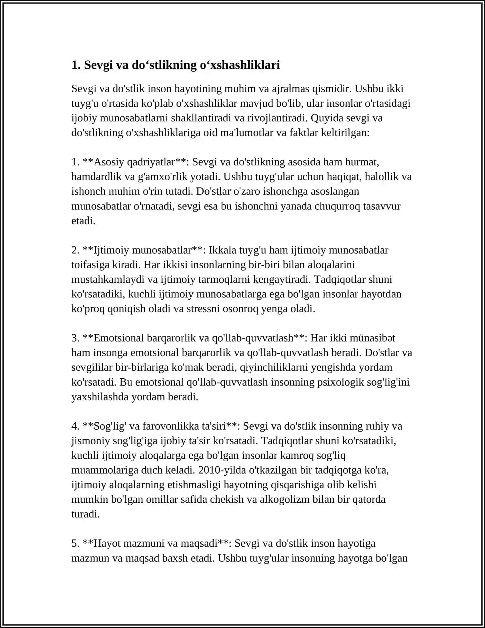 SEVGI YOKI DOʻSTLIK 3