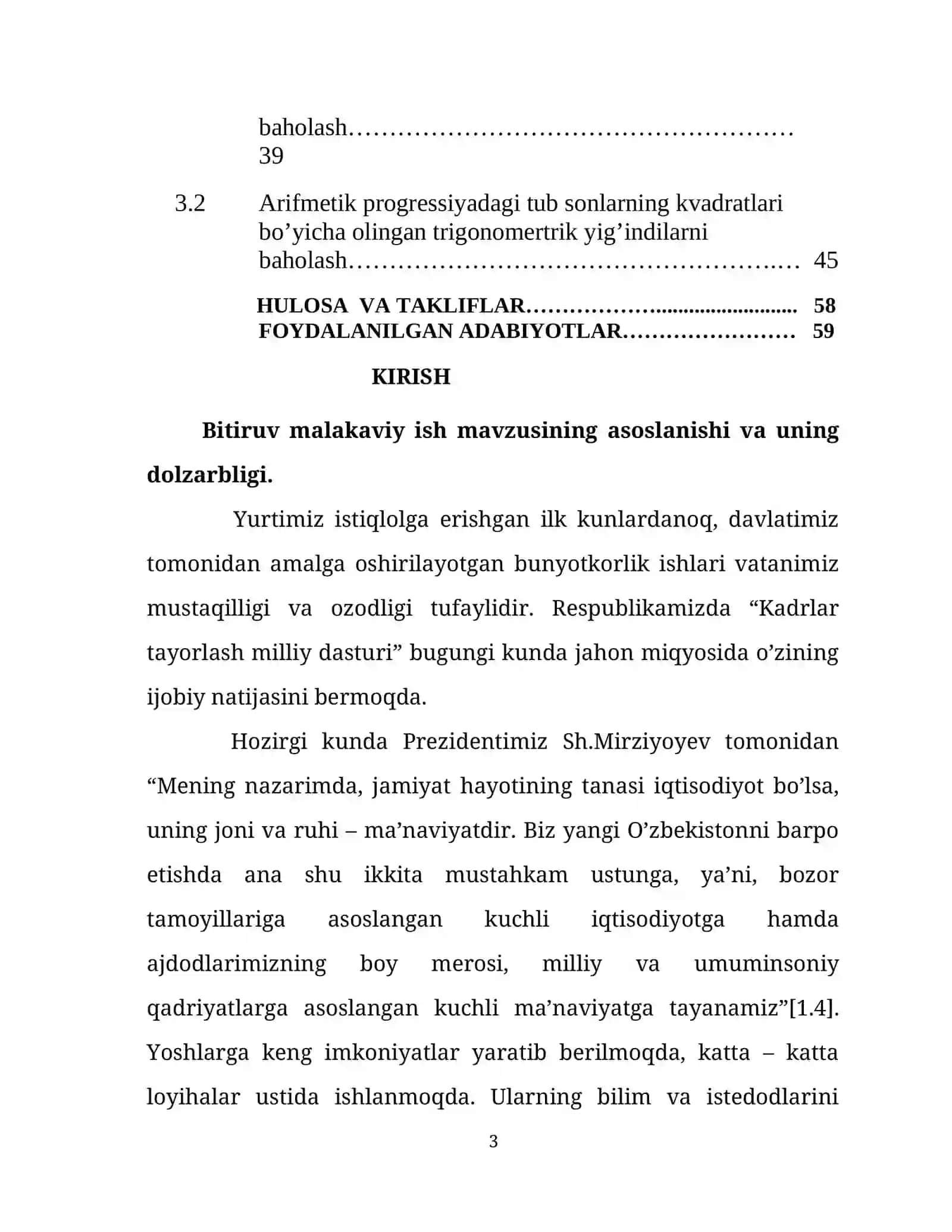 Natural sonlarni arifmetik progressiyadan olingan tub sonlar yig'indisi ko'rinishida ifodalash 3
