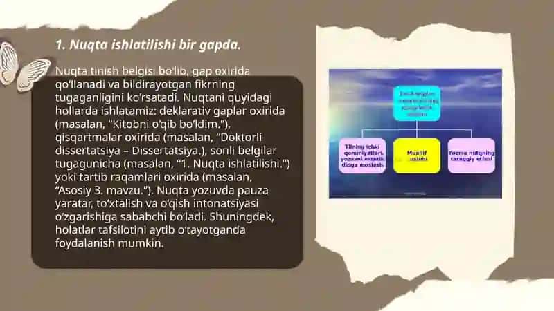 Nuqta, soʻroq va undov ishlatilishiga oid topshiriqlar 3