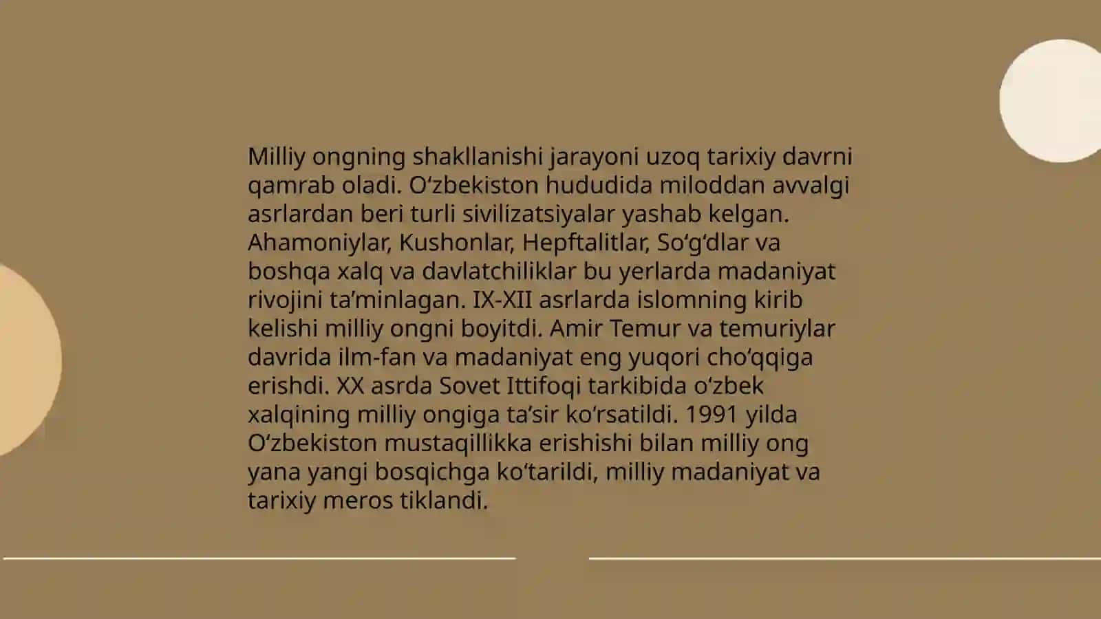 Milliy ong va milliy o'zlikni anglash 3