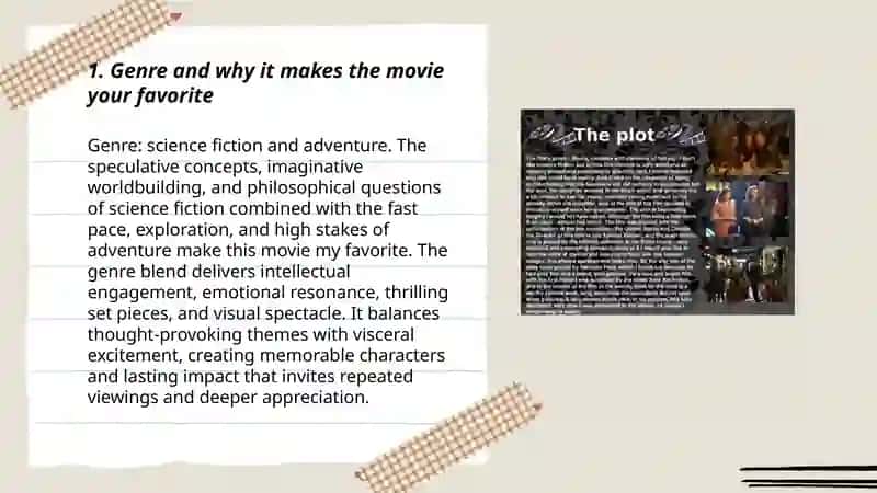Write about your favorite movie 3