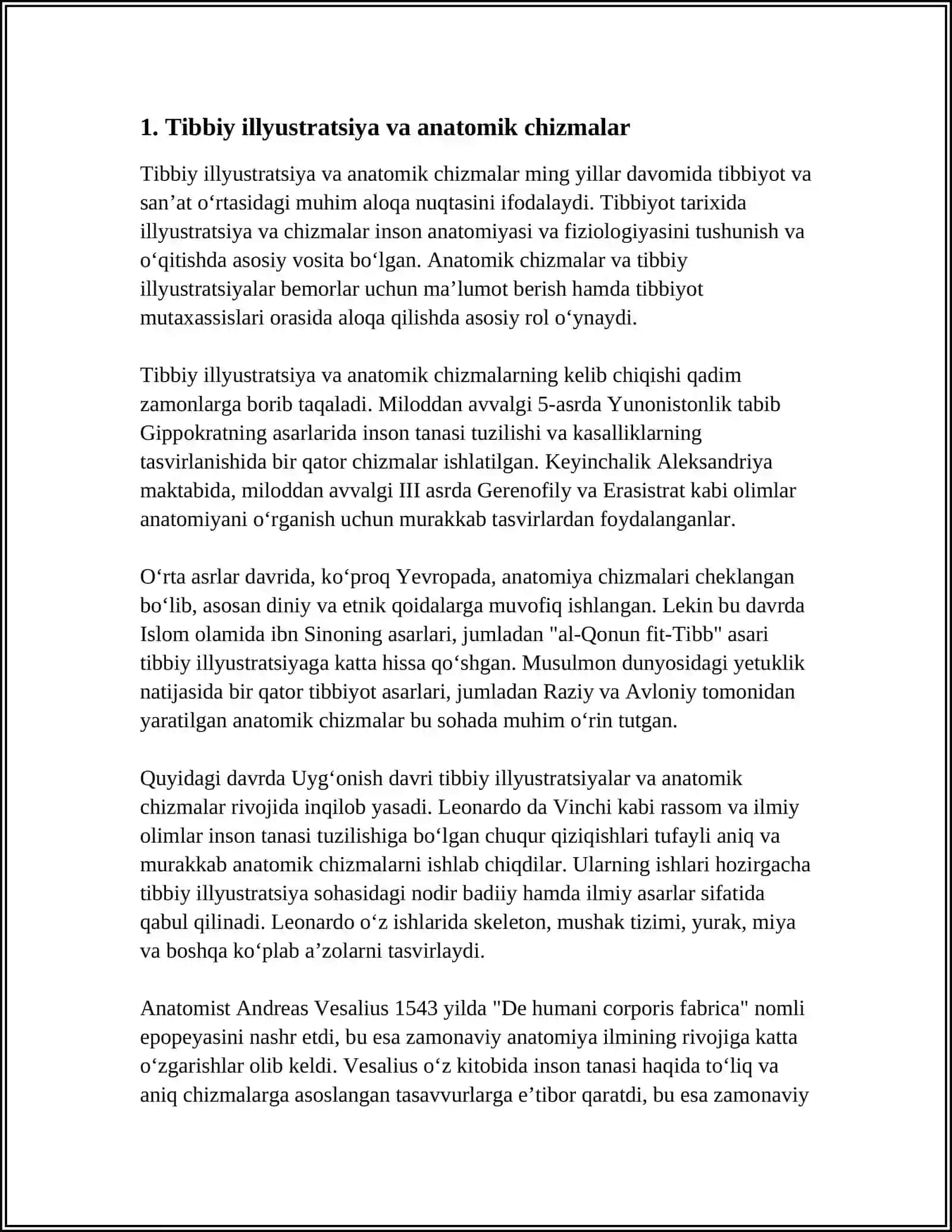 Tibbiy illyustratsiya va anatomik chizmalar 3