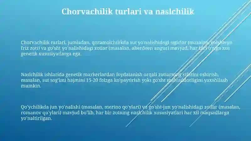 Chorvachilik mahsulotlarini ishlab chiqarish texnologiyasi 3