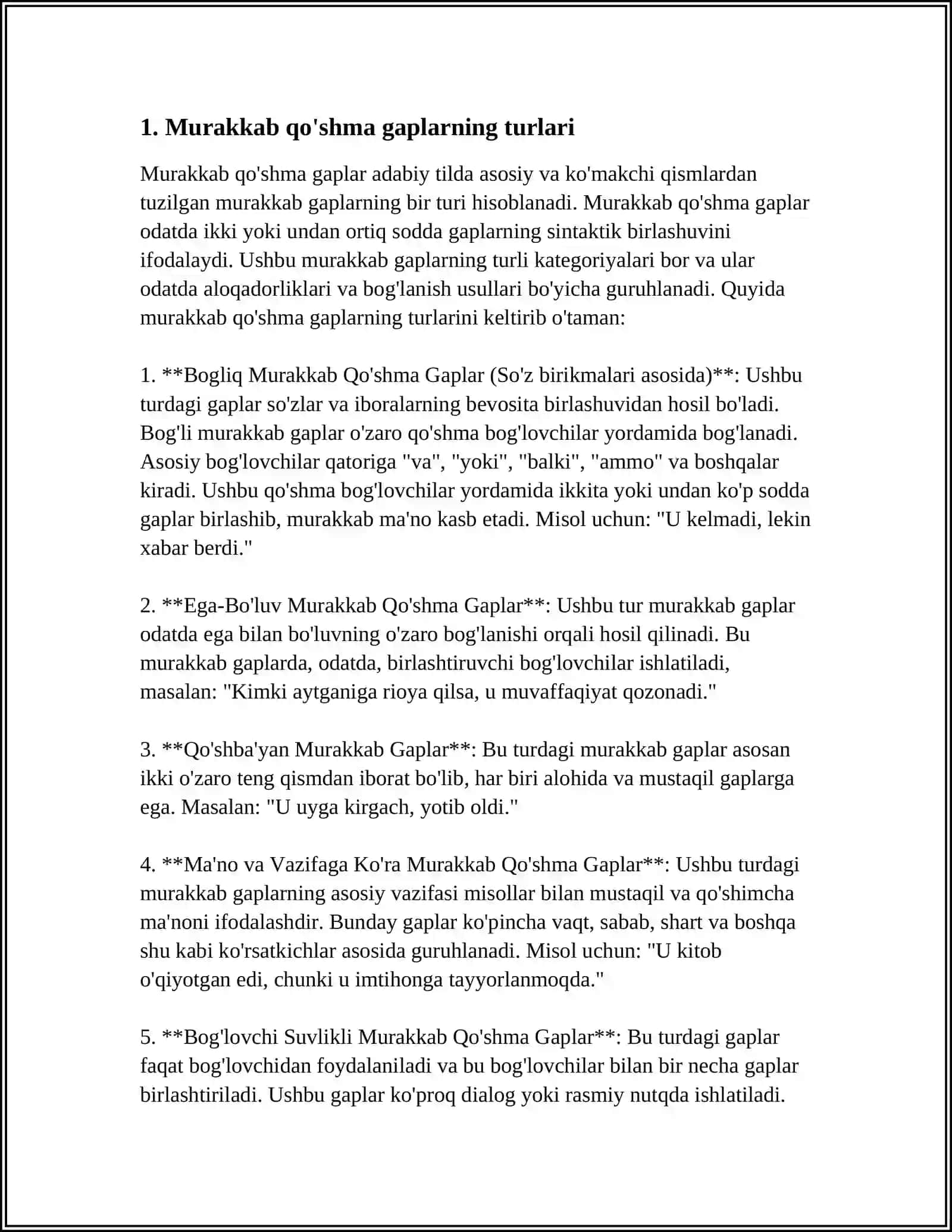 MURAKKAB QO’SHMA GAPLAR TAHLILI 3