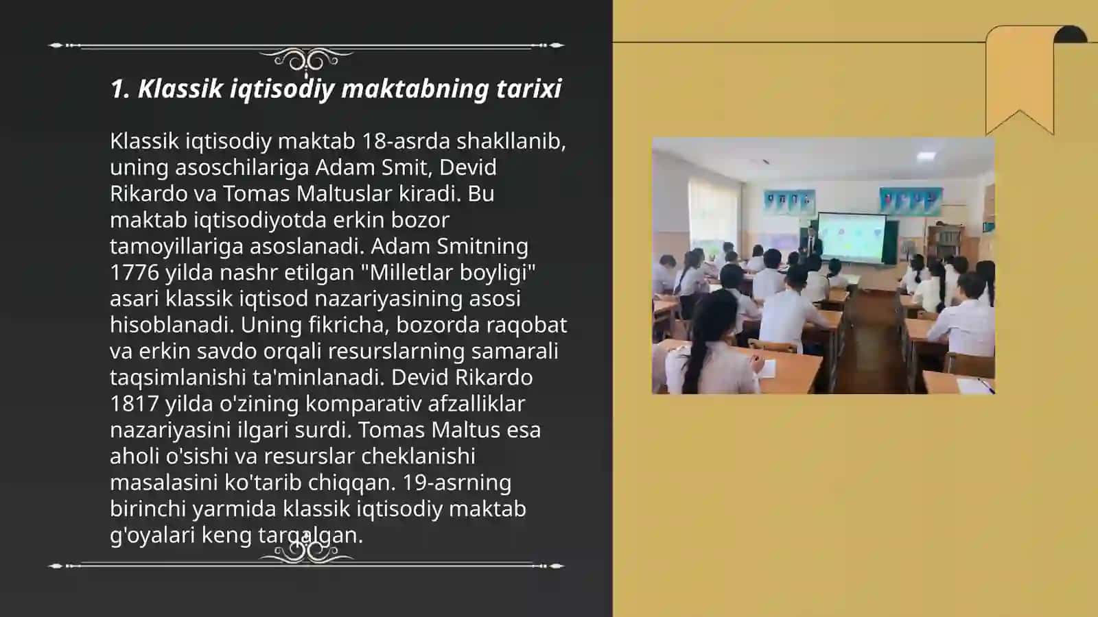 Klassik iqtisodiy maktabning yakunlashishi mavzusi 3