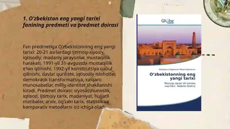 Oʻzbekiston eng yangi tarixi fanining predmeti, maqsadi va vazifalari, nazariy metodologik tamoyillari 3