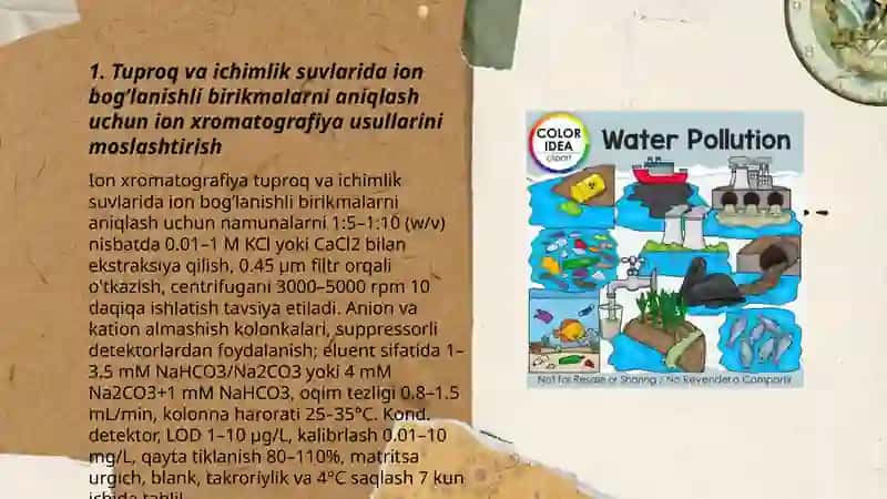 Tuproq va ichimlik suvlarida ion bog’lanishli birikmalarni aniqlash 3