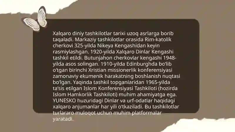 Xalqaro diniy tashkilotlar va ularning faoliyati 3