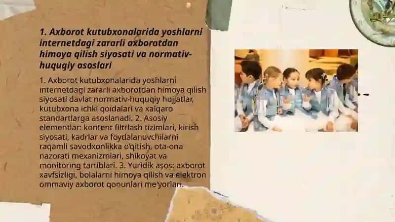 Axborot kutubxonalarida yoshlarni internetdagi zararli axborot xujjatlaridan himoya qilish 3