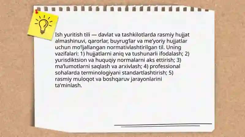 Ish yuritish tili va uslubi 3