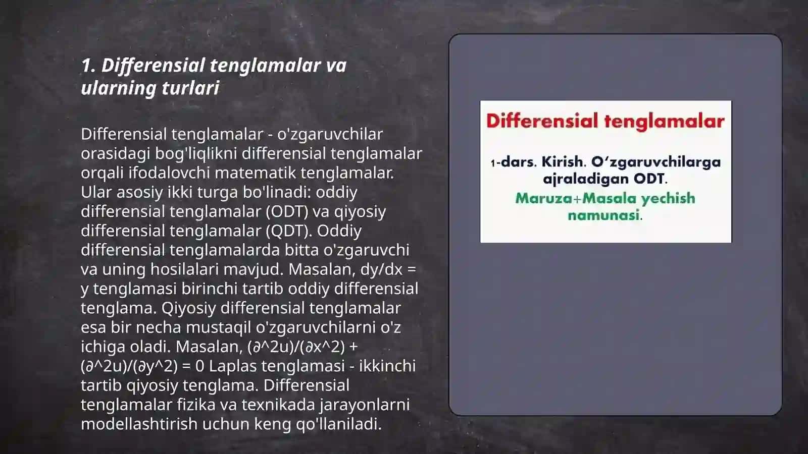 Differensial tenglamalar 3