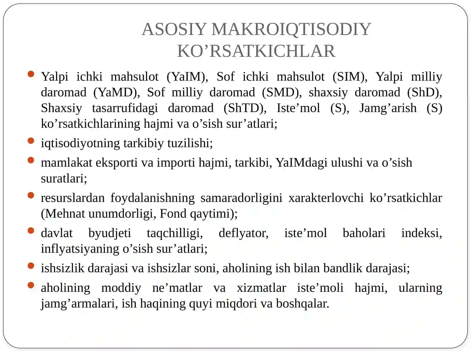 ASIY MAKROIQTISODIY KO’RSATKICHLAR 3