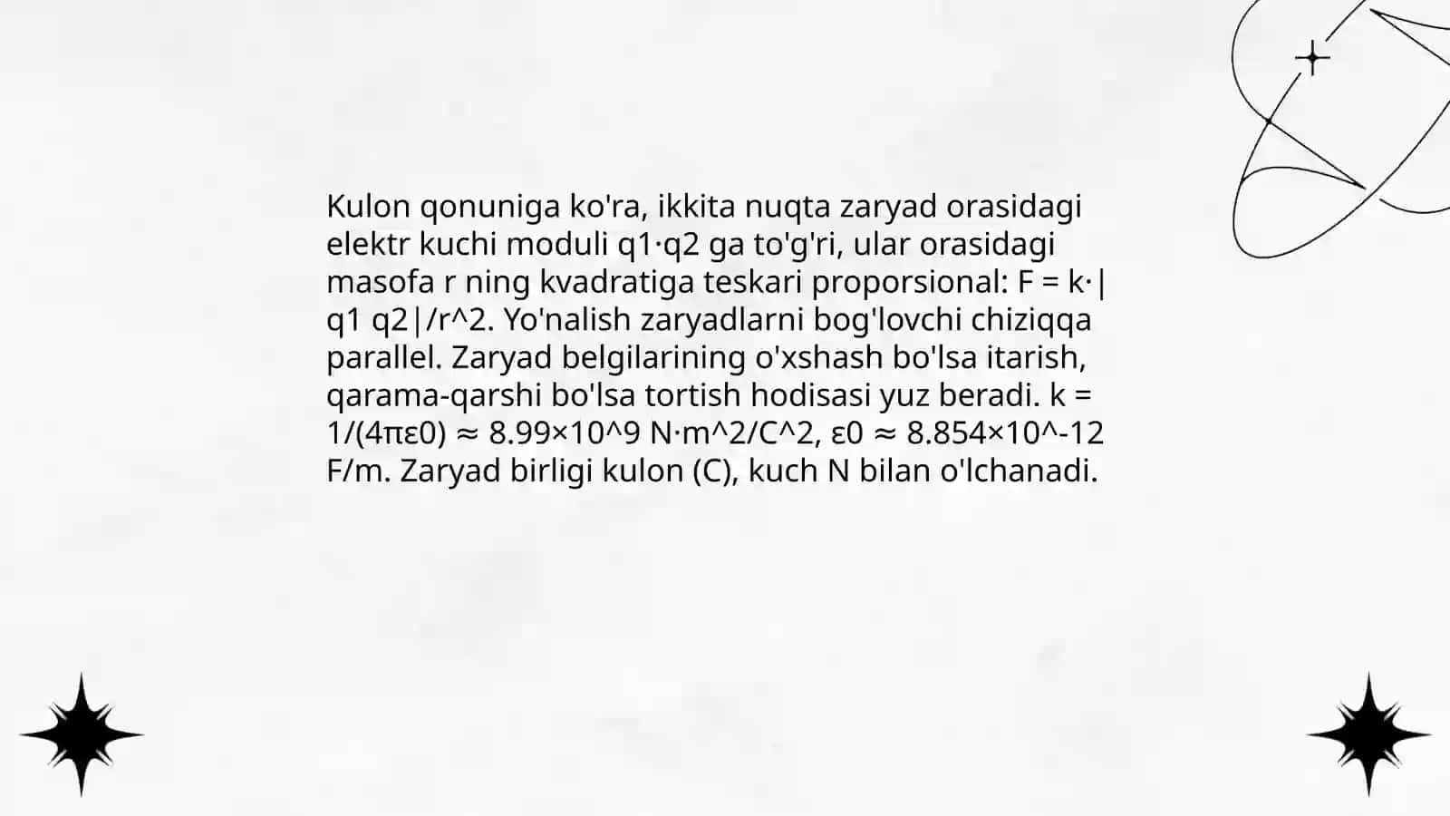 Zaryadlangan jismlarning o'zaro ta‘sirlashuvi 3