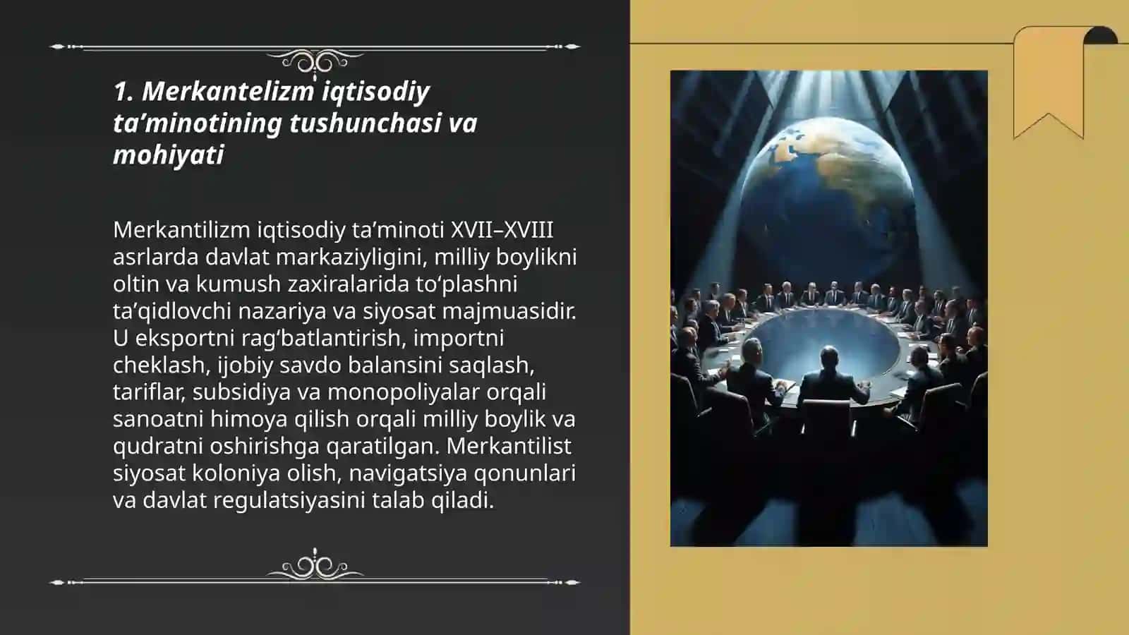 Merkantelizm iqtisodiy taʼminotining mohiyati va ahamiyati 3