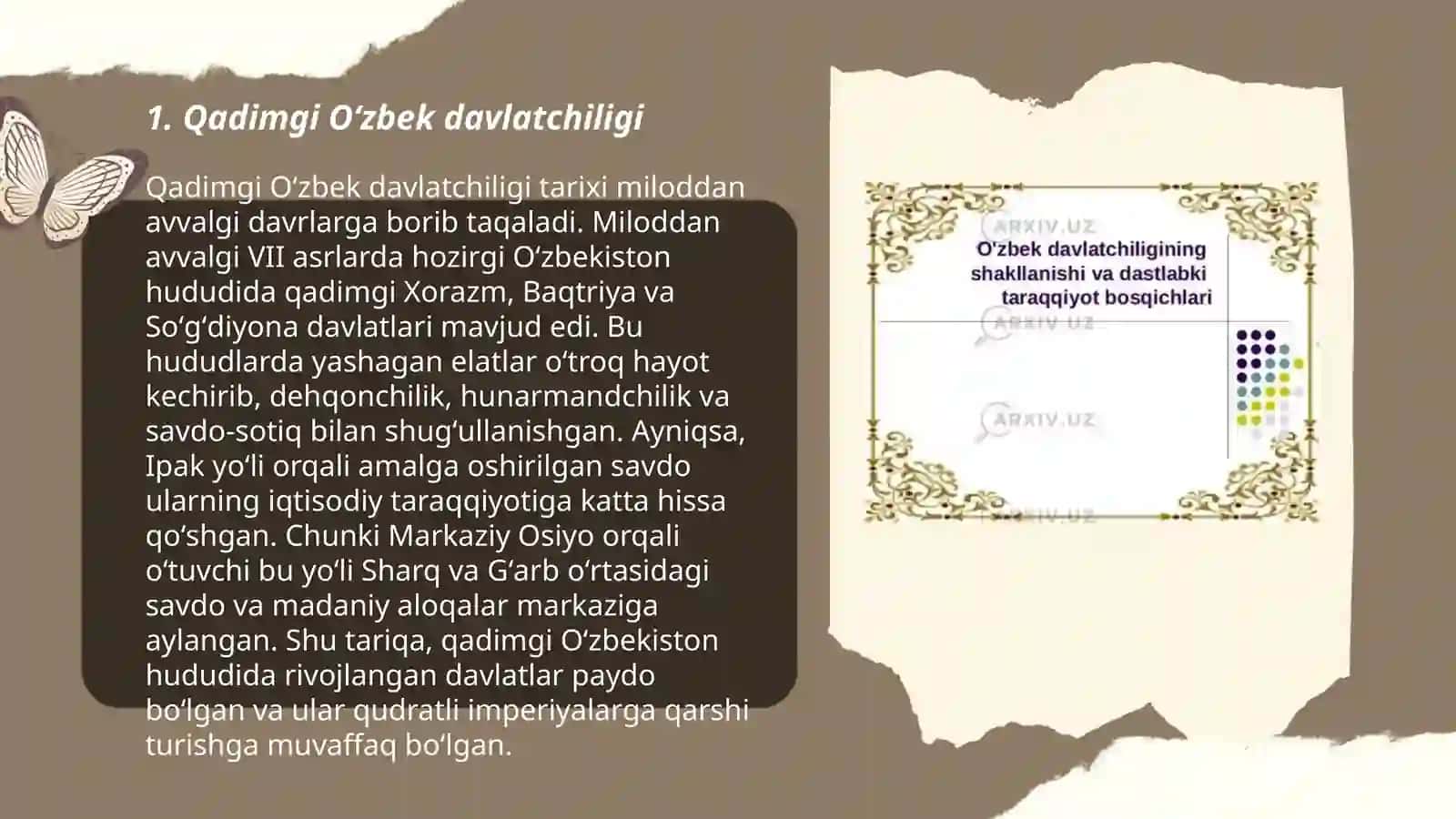 Oʻzbek davlatchiligi va uning tarixiy bosqichlari 3