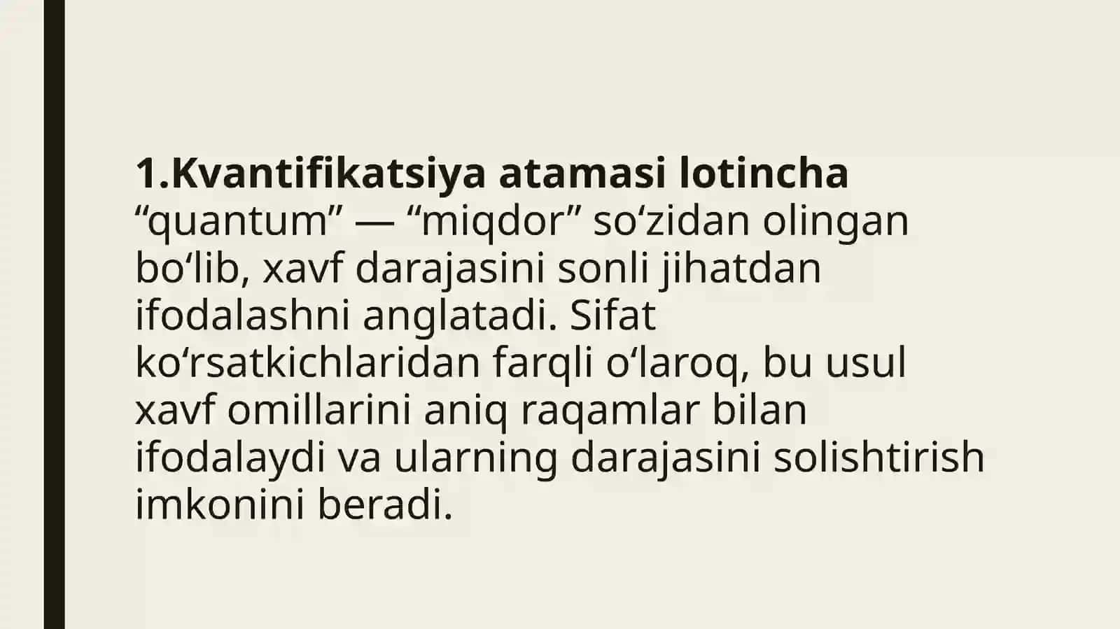 Xavflarni kvantifikatsiyalashning sonli balli va boshqa uslublarini tahlil qilish 3