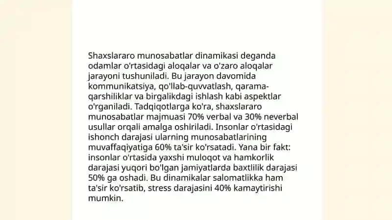 Shaxslararo munosabatlar psixologiyasi 3