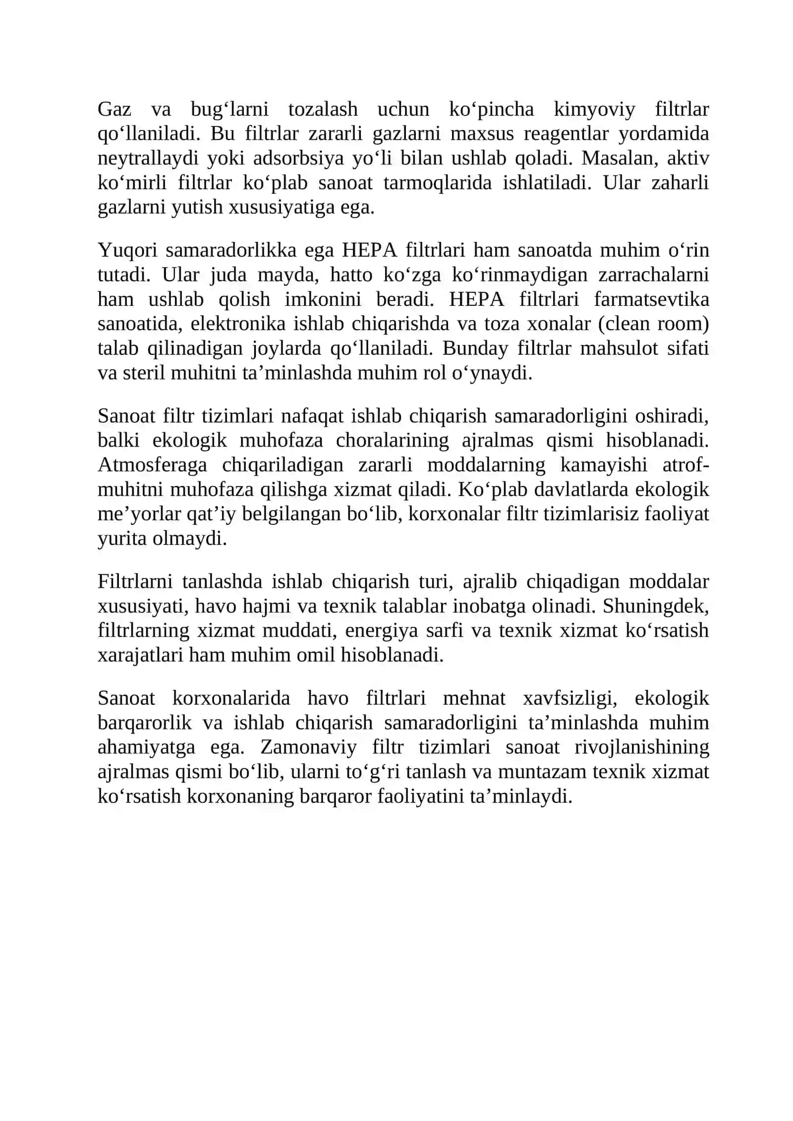 Havo filtrlari 3