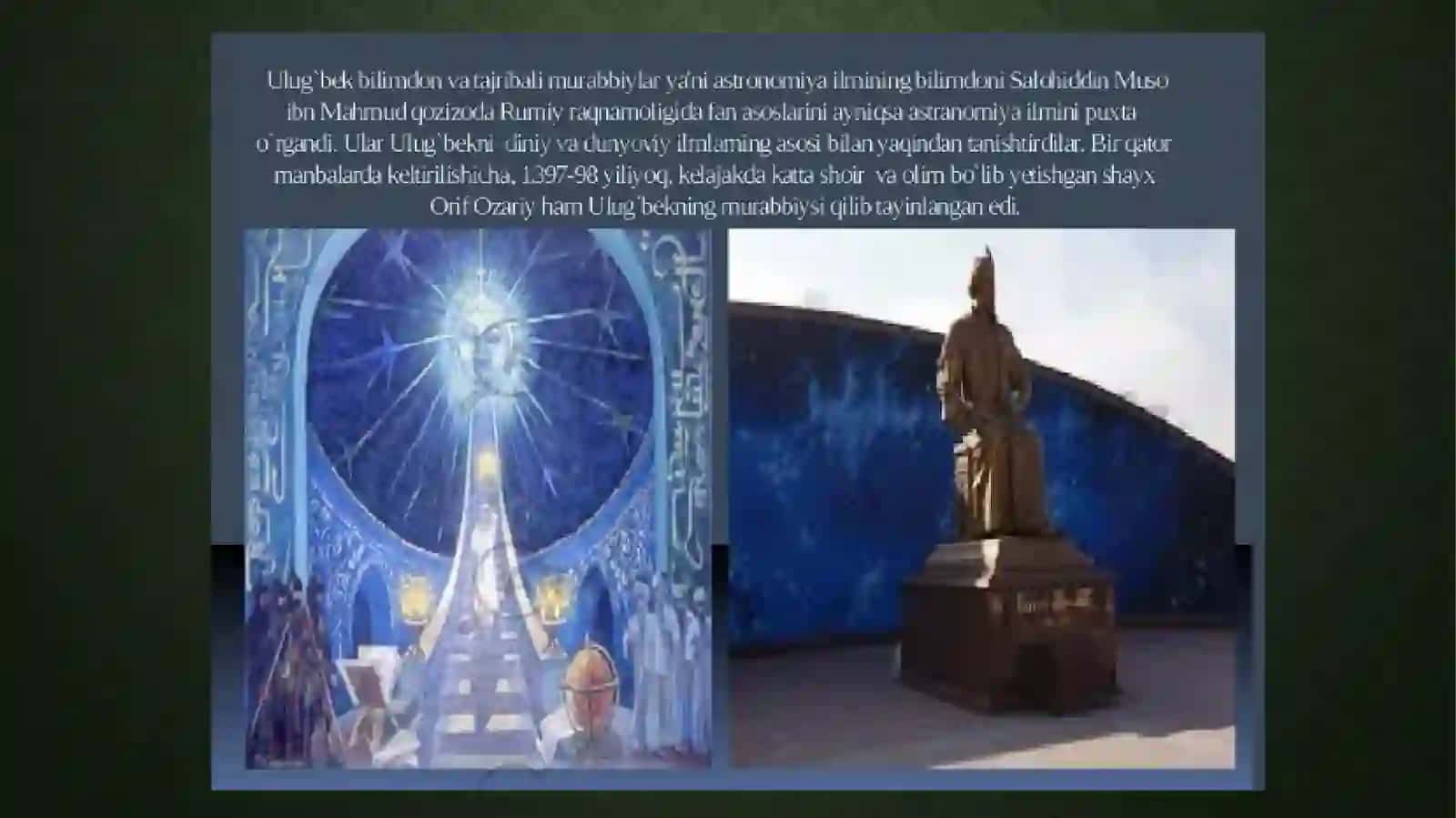 MirzoUlug’bek–davlatarbobivabuyukolim 3