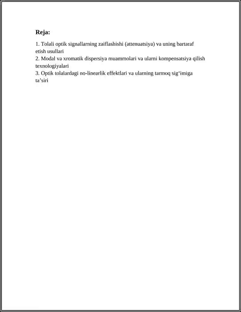 TOLALI OPTIK ALOQA TIZIMLARIDAGI MAUMMOLAR VA UNING KELAJAGI 3