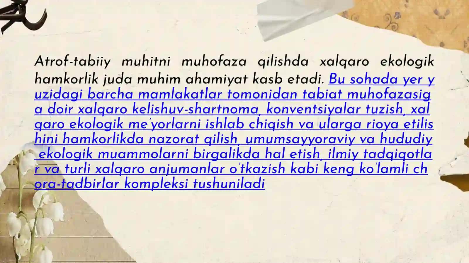 Atrof muhitni muhofaza qilishdagi xalqaro harakatlar 3