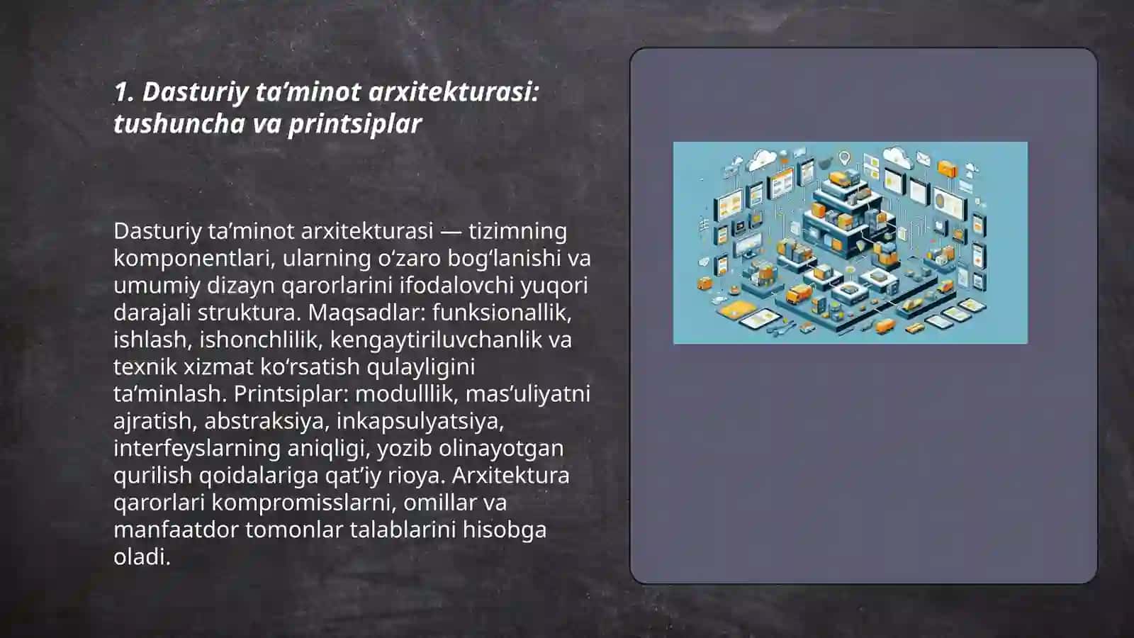 Dasturiy ta’minot arxitekturasi 3