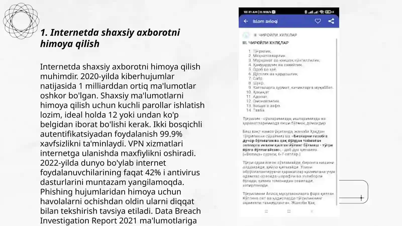 Tarmoq odob axloqi(Infoetika) 3