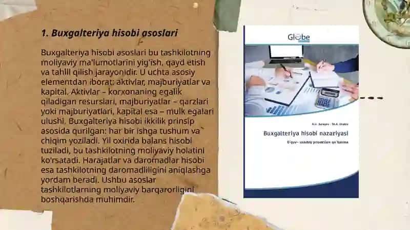 Buxgalteriya hisobining tashkil etilishini o'rganish. 3