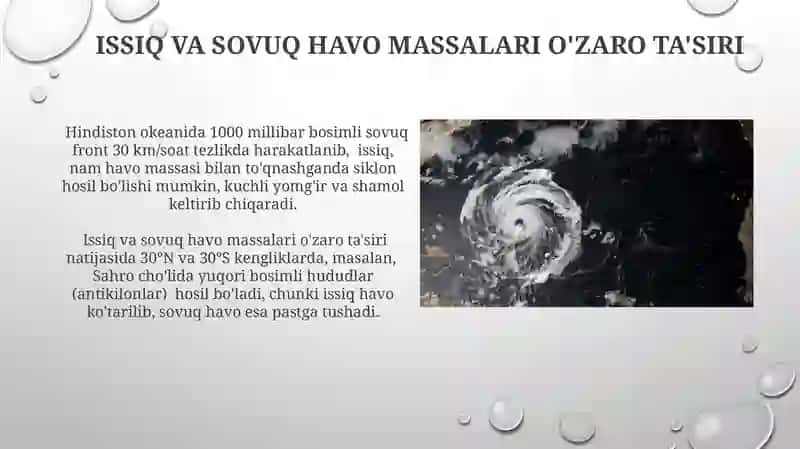 Siklon va antisiklonlarni vujudga kelishini asosiy sabablarini aniqlash 3