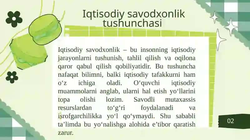 BO‘LAJAK MUTAXASSISLARDA IQTISODIY SAVODXONLIKNI RIVOJLANTIRISHNING PSIXOLOGIK-PEDAGOGIK OMILLARI 3
