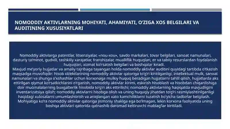 Nomoddiy aktivlarga auditi 3