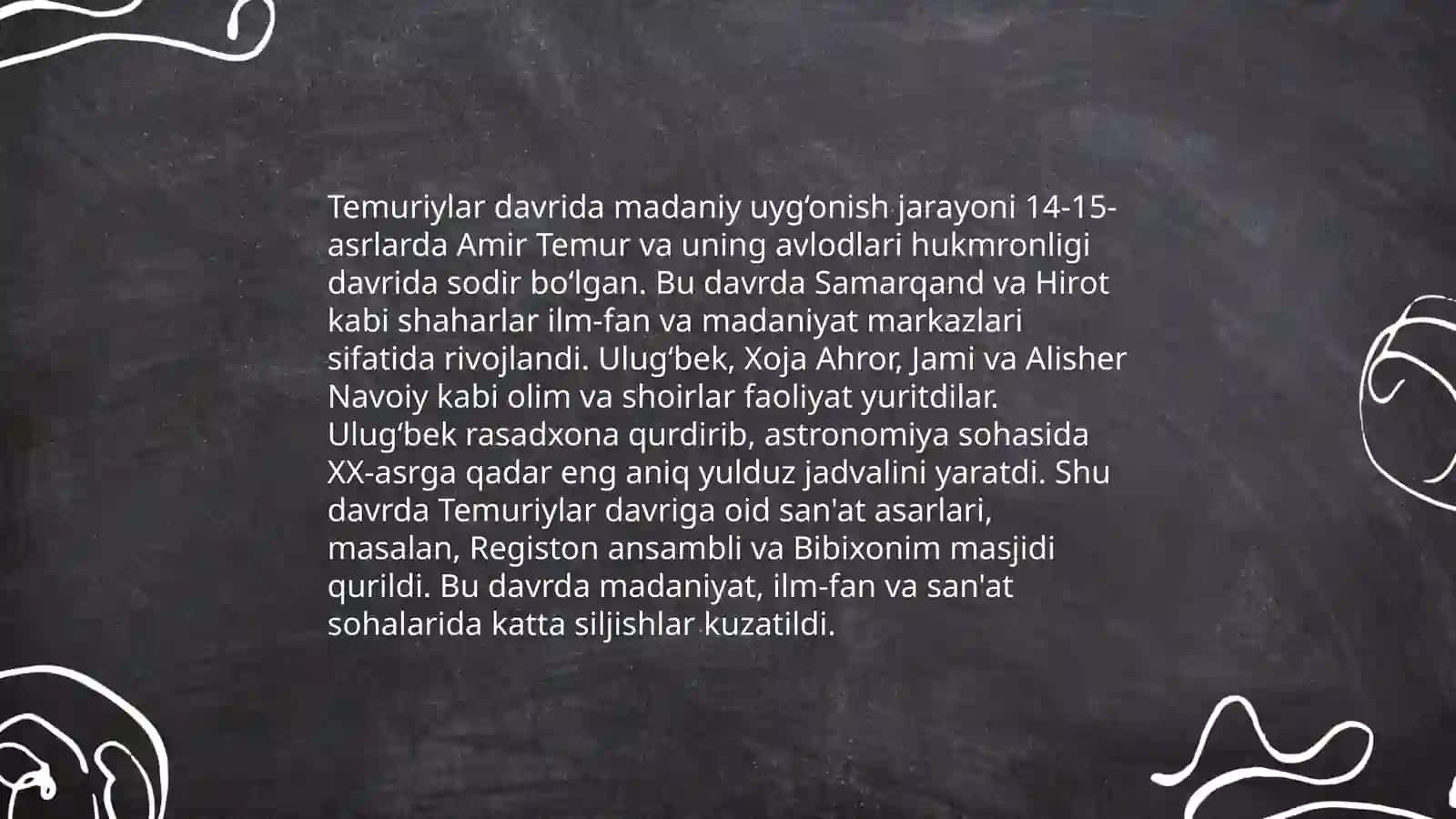 IX-XII asrlarda mamlakatimiz hududida ro‘y bergan madaniy uyg‘onish (Renessans) 3
