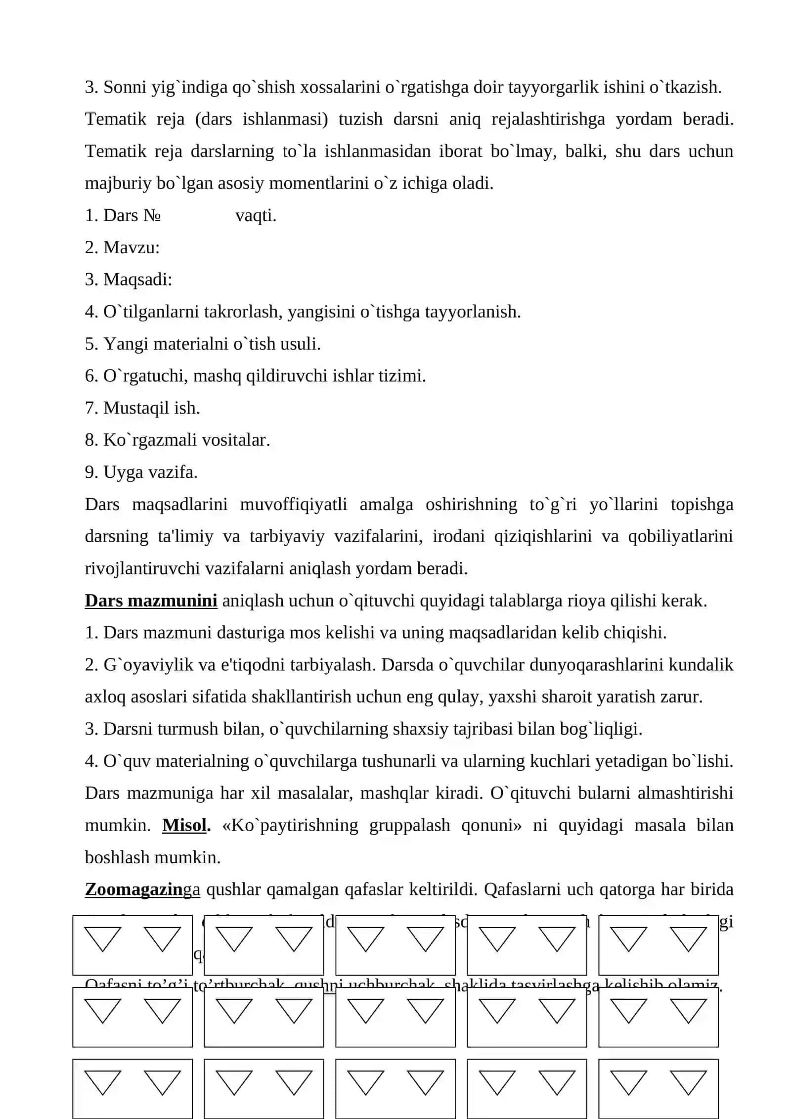 Boshlang`ich sinflarda matematika o`qitishni tashkil qilish 3